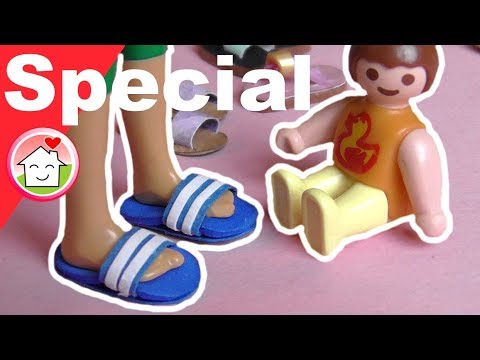 Pimp my PLAYMOBIL deutsch - Schuhe shoppen - Sandalen DIY - Kinderserie - Familie Hauser