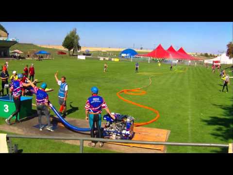 SDH Horní Měcholupy - Požární útok 29.8.2015 - 18,50 - 1.pokus