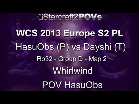 SC2 HotS - WCS 2013 EU S2 PL - HasuObs vs Dayshi - Ro32 Group D - Map 2 - Whirlwind - HasuObs