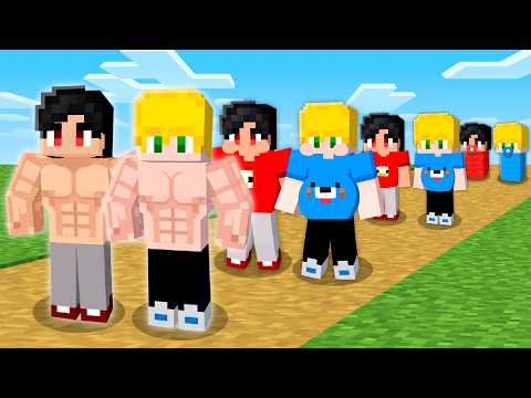 Sobrevivi de GORDO até MUSCULOSO no Minecraft