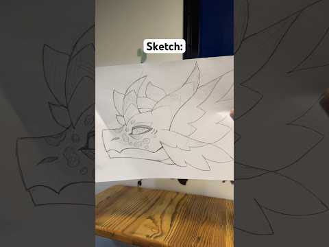 The Sketches Behind my Dragon Puppets ✨ #dragonpuppet #dragon #paperdragons