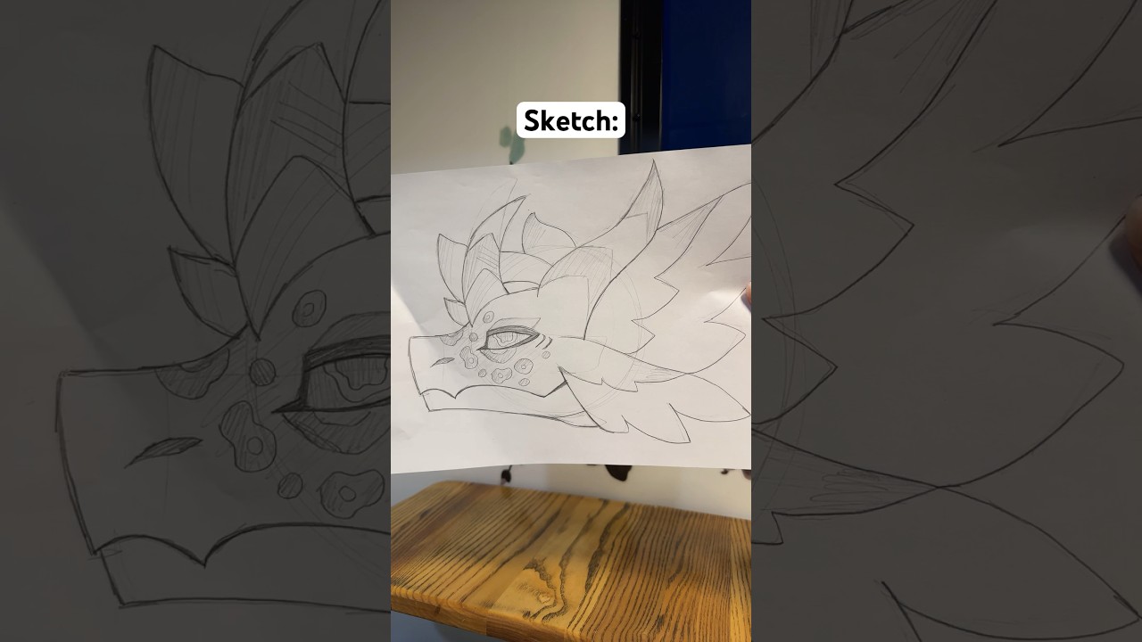 The Sketches Behind my Dragon Puppets ✨ #dragonpuppet #dragon #paperdragons