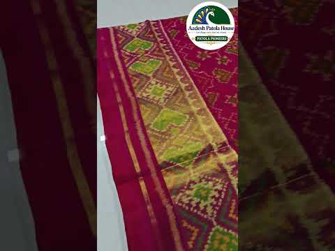 Pink Selari Border Navratan Manekchowk pleaseMotifs Single Ikat Patola Saree