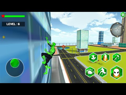 Spider Rope Hero Man Gangster Crime City Battle | Flying Spider Hero City Rescue - Android GamePlay