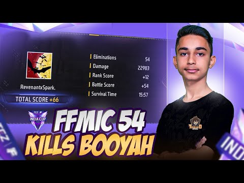 54 Kill Booyah In FFMIC Open qualifiers by Revenant Xspark 🧿| Free Fire Max