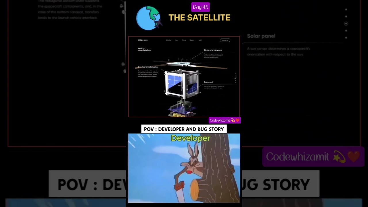 Day 45: Build a Satellite Web from Scratch! 🛰️🔭 (100 Day Coding Challenge)