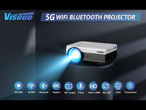 VISOUD 5G WiFi Bluetooth Projector