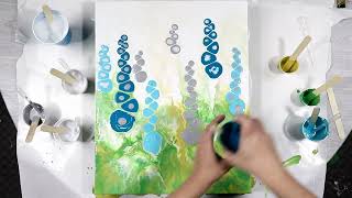 (845) My BIGGEST Abstract Flower Paisley Pipette Pour, Acrylic Pouring Technique