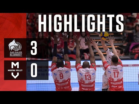 Gli Highlights di Gas Sales Bluenergy Piacenza-Valsa Group Modena 3-0