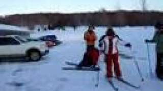 preview picture of video 'cross country skiing 1st attempt'