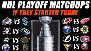 NHL Playoff Matchups IF the Playoffs Started TODAY!