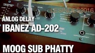 Video thumbnail for IBANEZ AD-202 Analog Delay // MOOG SUB PHATTY by LESINDES