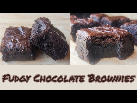 Fudgy Chocolate Brownies | brownie recipe | how to make brownies |