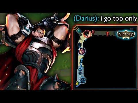 DARIUS GOES ONLY ON TOP LANE AND WINS