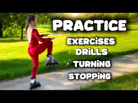 Beginner Inline Skating Practice: Drills, Exercises, Start, Stop, Turn, and Build Your Basics ⭐️