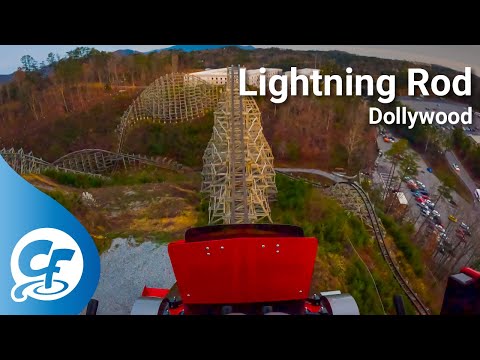 Video: Lightning Rod (w/Chain Lift) front seat on-ride 5K POV @60fps Dollywood