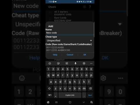 How add cheats on Pokemon firered games