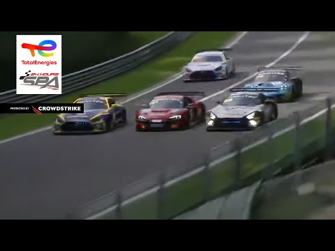 THREE WIDE down the Kemmel Straight! | TotalEnergies 24 Hours Of Spa 2022