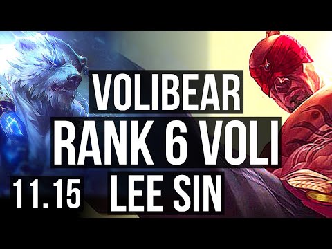 VOLIBEAR vs LEE SIN (JUNGLE) | Rank 6 Voli, 11/2/12 | EUW Challenger | v11.15