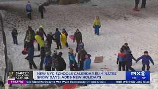 So long, snow days: NYC schools calendar adds holidays, axes snow days