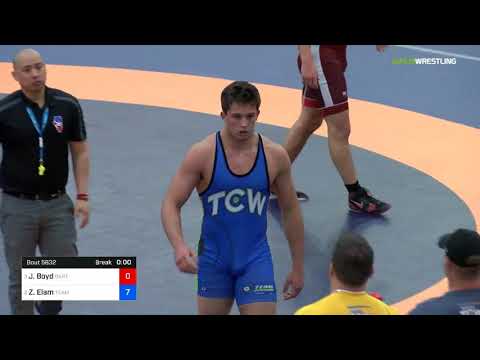 2018 Marine Corps US Open/UWW Junior Freestyle 97 Semis - Jake Boyd (OKRTC) Vs. Zach Elam (Team).m