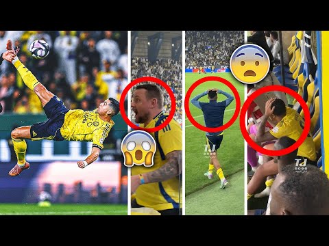 Crazy Reactions from Teammates and Fans to Ronaldo’s INSANE Bicycle Kick Goal! 🤯
