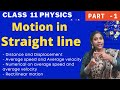 Motion In Straight Line Class 11 Physics JEE NEET Part 1