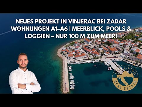 NEW in Vinjerac near Zadar: Apartments A1–A6 | Sea views, pools & loggias – only 100 m to the sea!