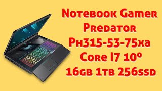 Notebook Gamer Predator Acer Ph315 53 75xa i7 16gb 1tb 256ssd placa de vdeo rtx 2070