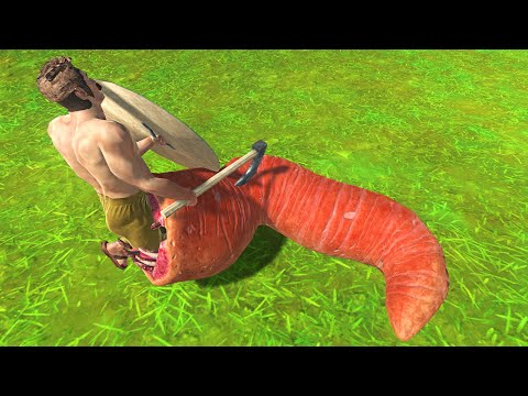 GIANT BLADE WORM vs EVERY UNIT ANCIENT HUMANS - Animal Revolt Battle Simulator