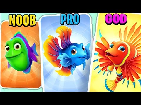 FISHDOM SOLITAIRE NOOB VS PRO VS GOD