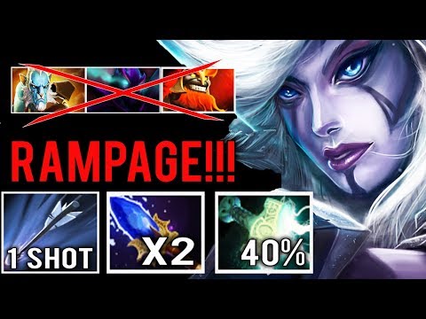 NEW IMBA RAMPAGE x2 Arrow Shot Scepter Mjollnir Jungle Drow Counter Lancer EZ 7.21 Dota 2