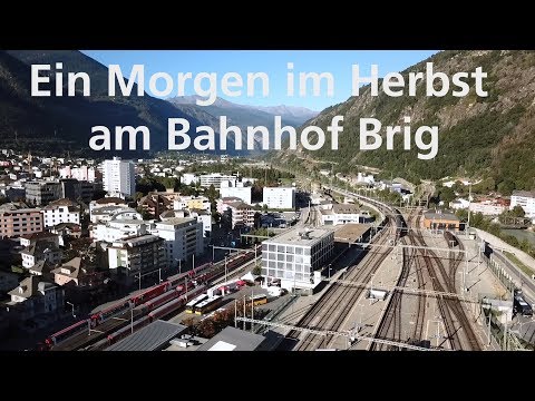 Ein ganz normaler Herbstmorgen am Bahnhof Brig
