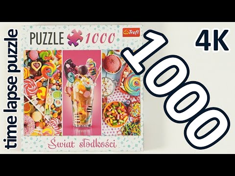 Puzzle time lapse - 1000 Trefl - A world of sweetness (4K)