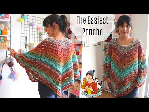 The Easiest Poncho / Crochet Free Pattern