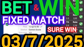 TODAY CORRECT SCORE PREDICTIONS 03/07/2025/FOOTBALL PREDICTIONS TODAY/SOCCER BETTING TIPS/SURE TIPS.