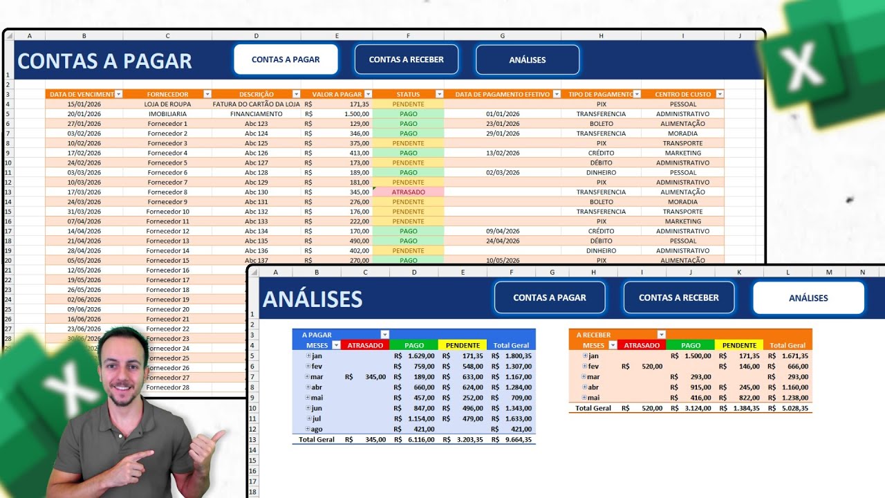 How to Make an Accounts Payable and Receivable Spreadsheet with Alerts, Reports, Cash Flow | EXCEL