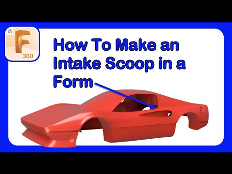 How to Model a Car - Ferrari 308 with Fusion 360 Forms - Part 14 | Intake Scoop Details #Fusion360