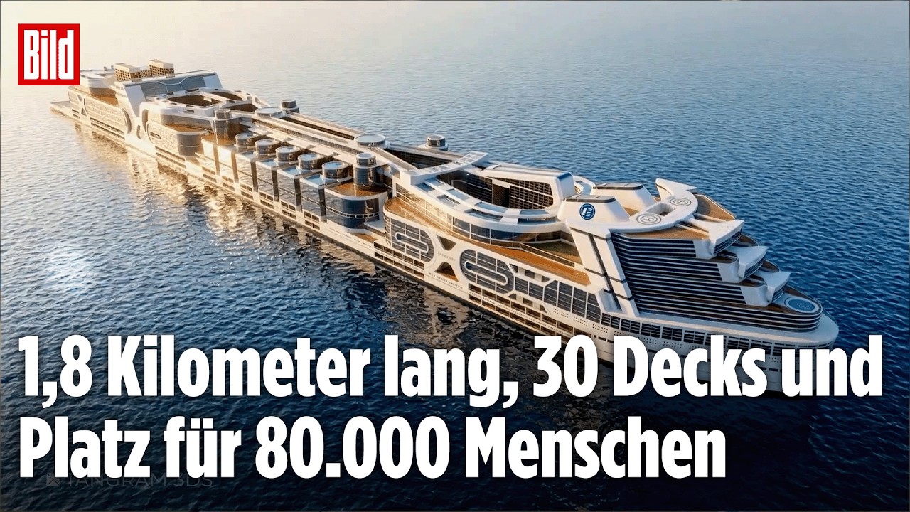 MEGA-SCHIFF: Pläne für erste „schwimmende Stadt"! Kreuzfahrtschiff mit Platz für 80.000 Menschen