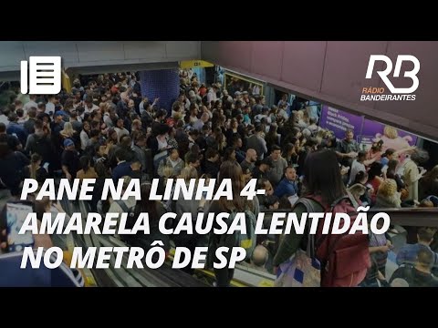 Linha 4-Amarela amanhece com lentidão e bloqueios no metrô de SP | Jornal Primeira Hora