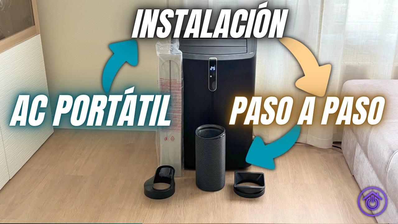 Silvia Jiménez explicando cómo instalar un aire acondicionado portátil