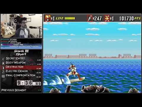 [Previous WR] Shinobi III Expert Speedrun in 24:55