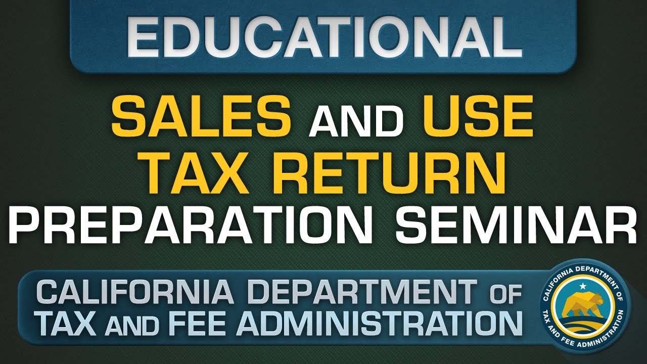 Sales and Use Tax Return Preparation Seminar - YouTube