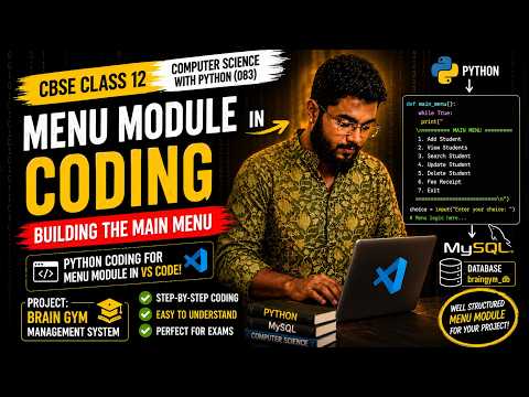 How To Create A Menu Driven Program In Python Cbse Class 12 Python Project