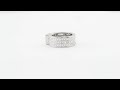 1345238 Platinum ring with princess-cut diamonds approx. 2.70 ctw }}