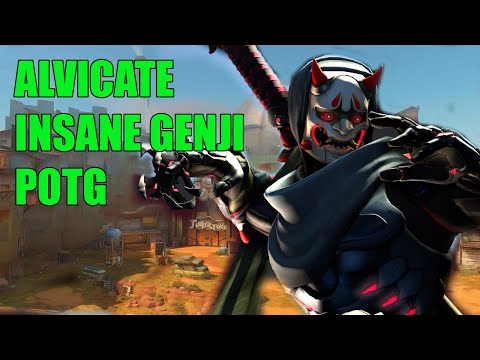ALVICATE INSANE GENJI GAMEPLAY POTG - GRAND MASTER OVERWATCH SEASON 26