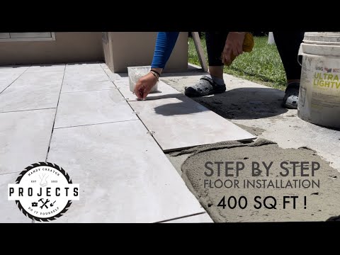 HOW WE INSTALLED EXTERIOR TILE FOR THE FIRST TIME | OUR BACKYARD MAKEOVER (PART 8)