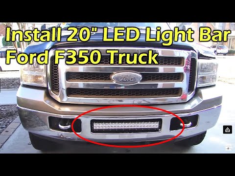 Install 20" 120W Dual Row LED Light Bar on Ford F350