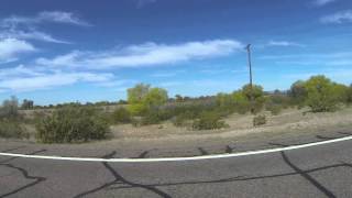 preview picture of video 'North on AZ SR 85 to the edge of Gila Bend, AZ, 26 March 2015, GP028969'