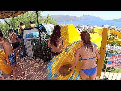 Yellow Raft Water Slide at Aqua Dream Water Park